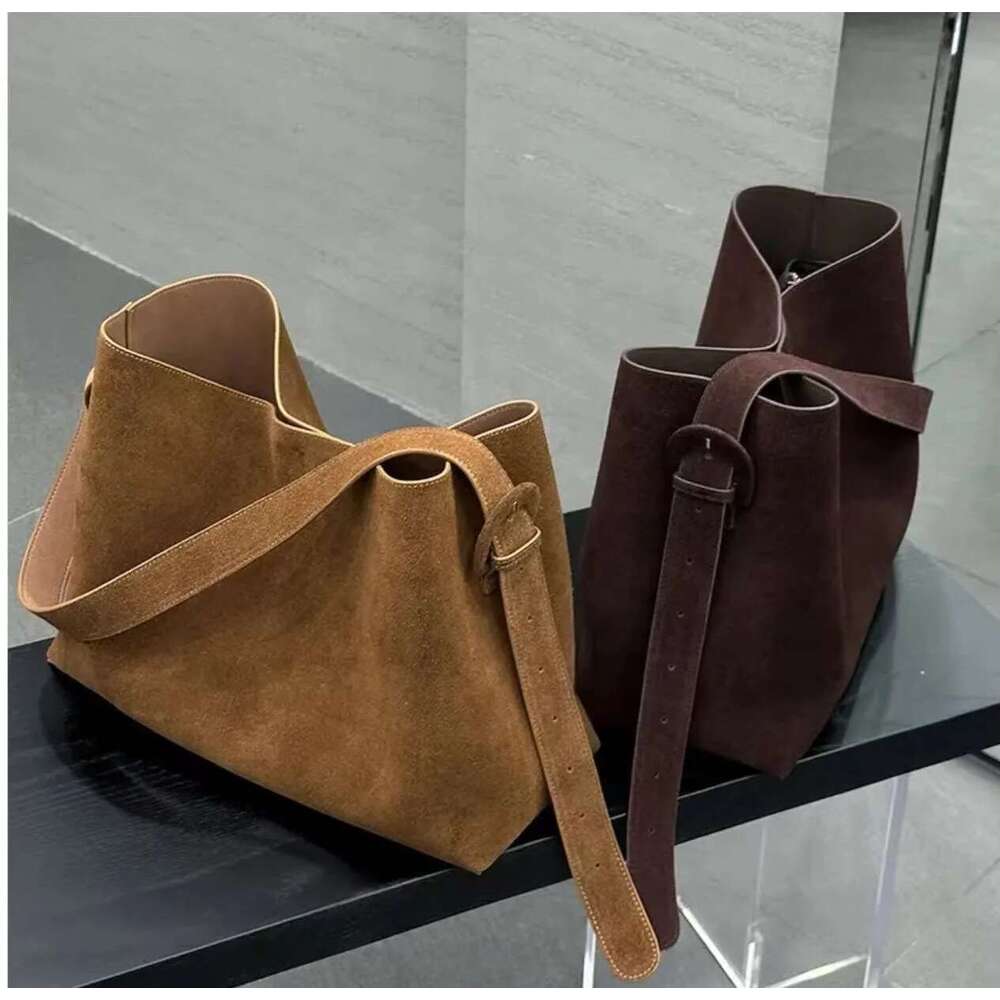 Oversize Women Bag Suede Leather Winter Bags Frosted Cow Skin Handbag And Purses Retro Lady Tote