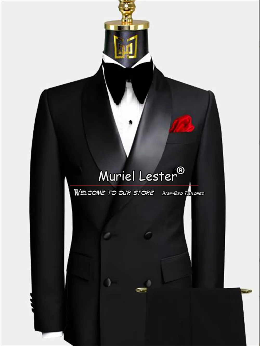 Black Groom Tuxedo Fit Slim Men Suits For Wedding Double Breasted Jacket Pants 2 Pieces Business Office Outfit Prom Man Clothing 250311