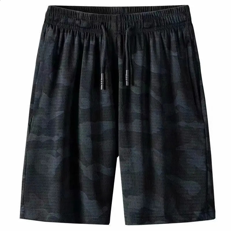 Summer mens shorts thin and fast dry ice silk casual shorts comfortable outdoor five point sports loose beach shorts big shorts 250317