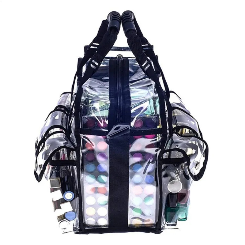 PVC Transparent Storage Bag with Shoulder Strap Travel Tote 250314