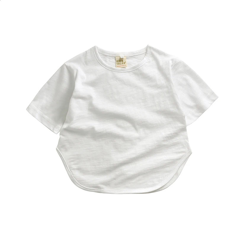 Arrivals Boys Girls Cotton T-shirts Kids For Childrens Clothing Plain Tees Shorts Sleeves Cozy Pullover Tops Youth Outfits 250319