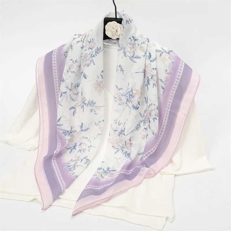 Silk scarf text 90 * 90cm square fashionable scarf printing design hair muffler with neck womens headscarf packaging tape X250319