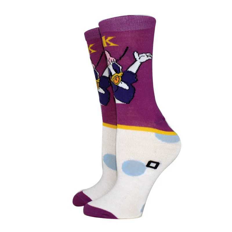 5 pairs of novel cartoon womens socks Kawaii cute duck pattern colorful round neck mens socks Happy and interesting novel socks size 36-43 X250319