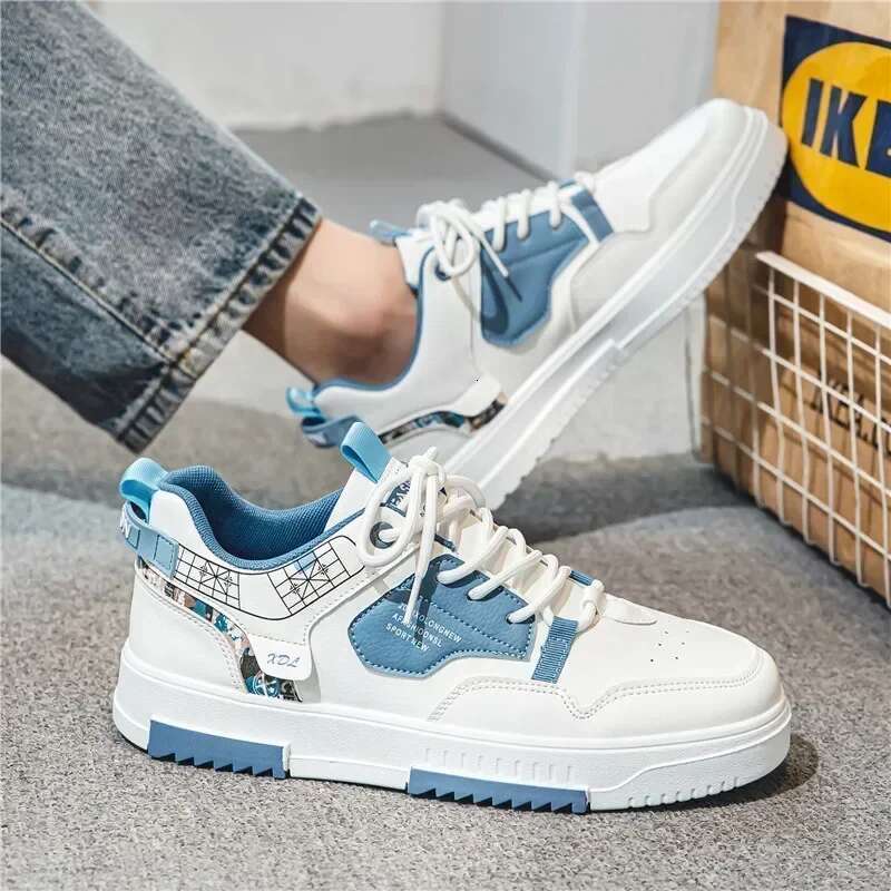 2025 new breathable white men's multifunctional thick soled designer fashionable sports board shoes