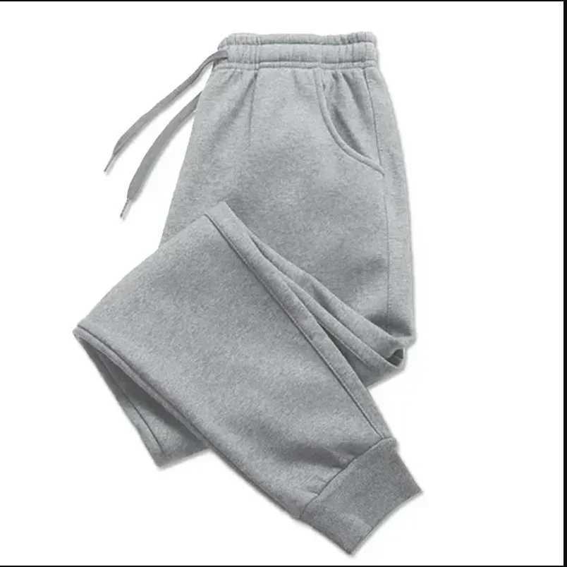 2025 Heavy American High-gram Terry Tied Feet Solid Color Printing Pure Cotton Couple Mens Sweatpants X250319
