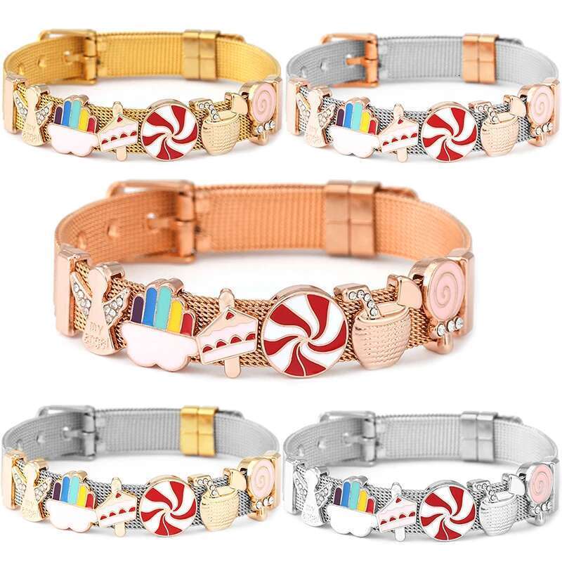 10mm Crystal Sweet Styles Beads Charm Bracelets DIY Mesh Keeper Bracelets Pulseras Mujer For Women Men Best Fashion Jewelry Gift