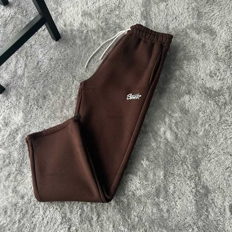 American Classic Fashion Brand Clothing Personalized Letter Embroidery Wide-leg Pants Fashionable Retro Casual Sports Pants X250319
