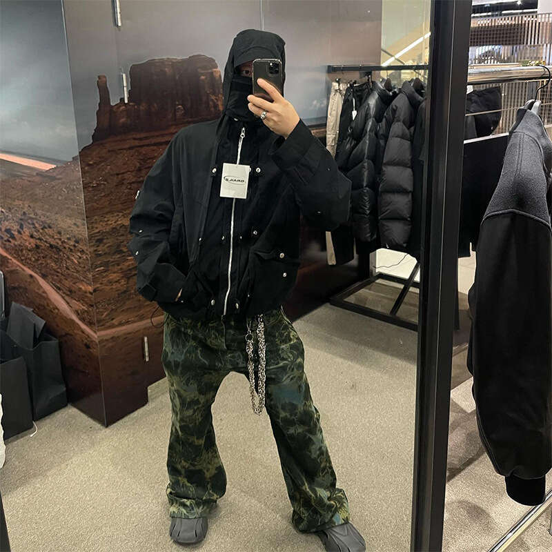 Special offer functional style multi pocket workwear hooded men's trendy brand covered ninja assault jacket