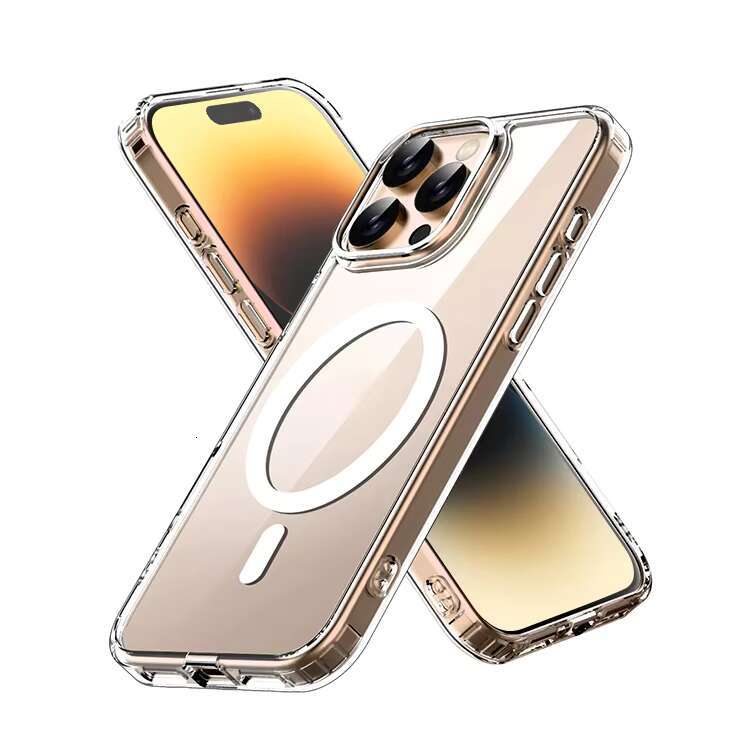 Us Stock Shockproof Clear Transparent Silicone Phone Case for Iphone 16 Support Wireless Charging Magnetic Back Cover