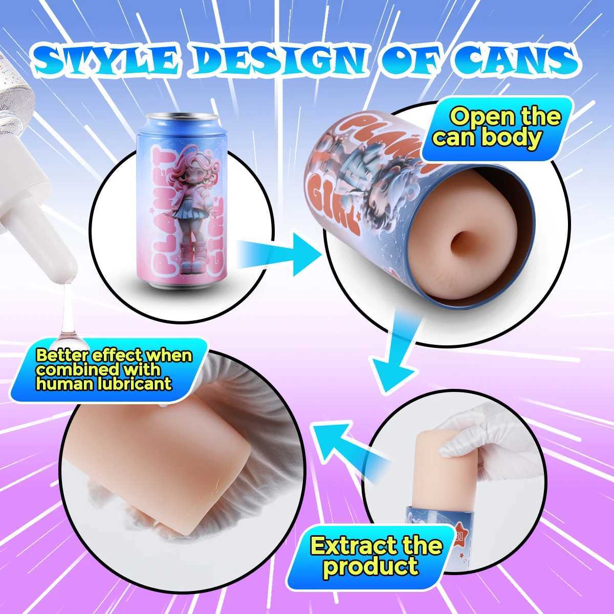 HESEKS Anime Sex Toys Graffiti/Color Manual Airplane Cup Portable Pocket Cat Masturbation Machine Adult ProductsXJ250319