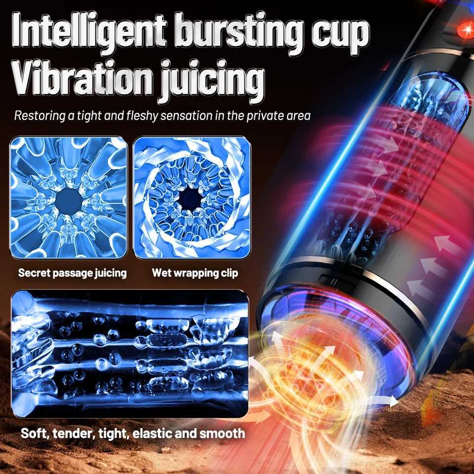 Automatic Male Masturbation Cup Intelligent Voice Mens Masturbator Pocket Pussy Penis Training Vibrator Sex Toy JoinjjtoyXJ250319
