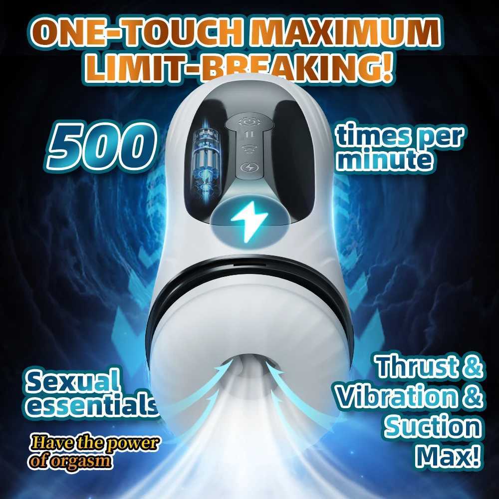 Automatic retractable male masturbation cup oral stimulation sucking vibration masturbation massage cat adult sex toyXJ250319