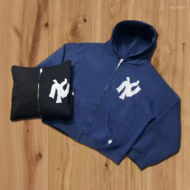 Men's Hoodies AKIMBO American Retro High Street Letter Print Hoodie Men And Women Fall Winter Loose Casual Sweatshirt