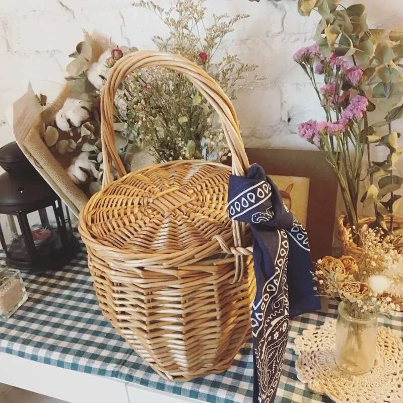 Fashion Beach Ladies Hand Bag Tote Travel Clutch Bohemian Straw Women Summer Wicker Basket Handbag