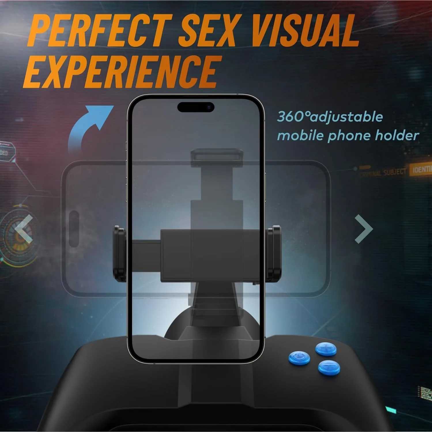 Automatic male stroke toy adult male sexual pleasure masturbator visual stimulation unique handle design control and phone holderXJ250319