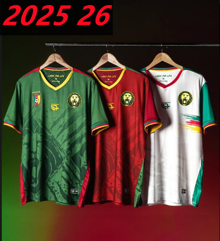 Kids Cameroon Soccer Jerseys 2025 26 Africa Cup Cameroonian Football Shirts ABOUBAKAR MBEUMO TOKO EKAMBI Maillot De Camerounais ANGUISSA ONANA WOOH Jersey kit