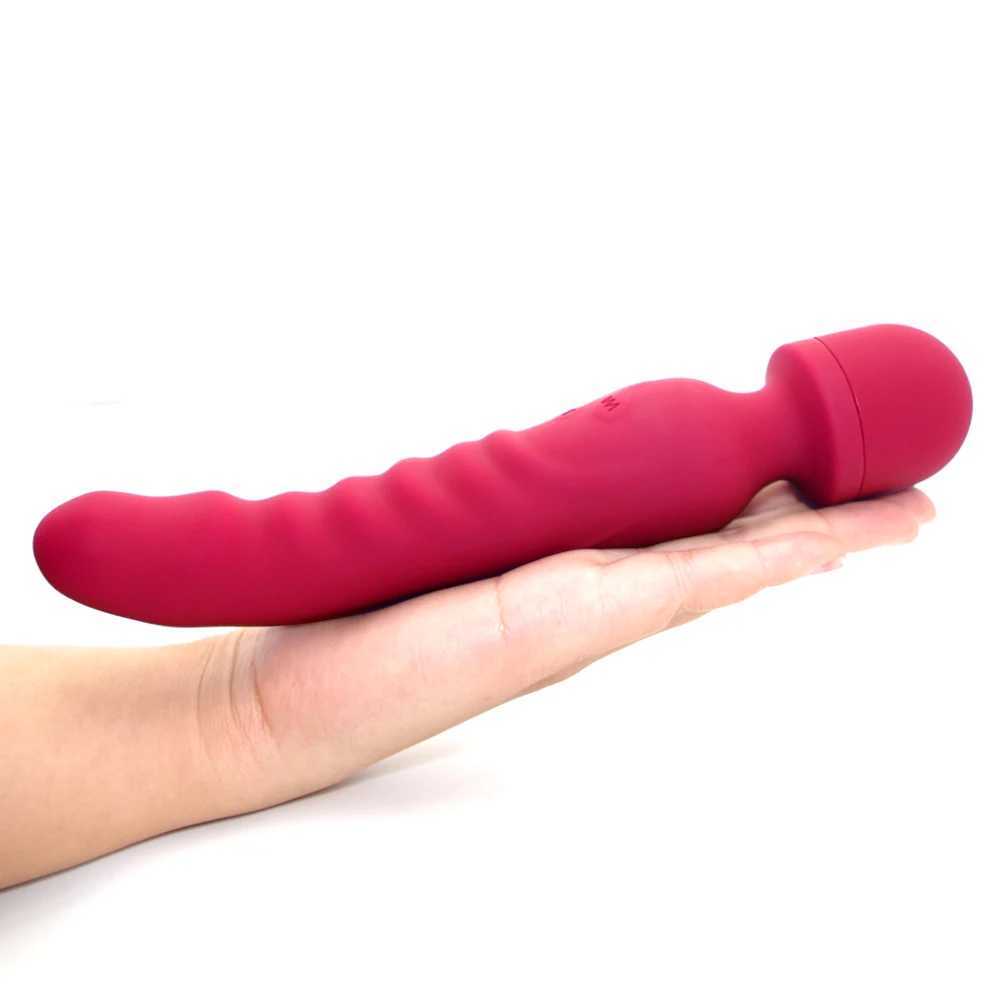 Heating Strong Wand vibrator Oral USB Charging Clit vibrator Female masseur Adult sex toy Female masseur W250319