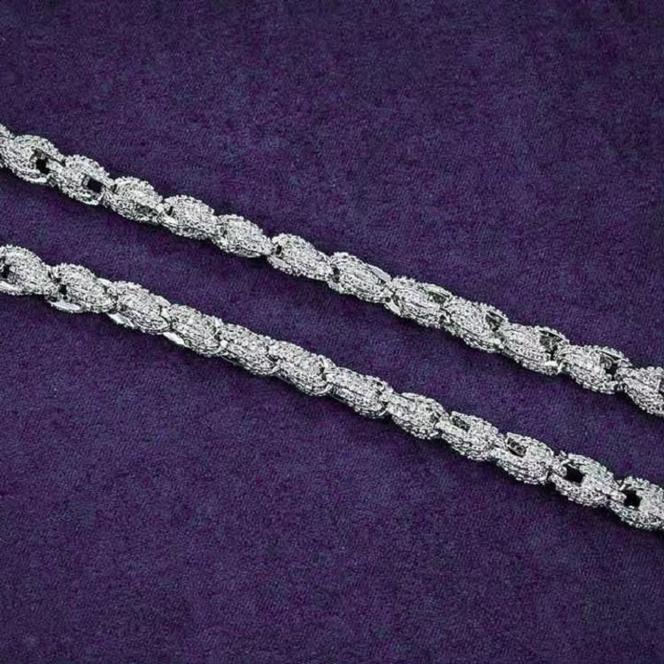 8Mm Hip Hop Gra Iced Out Bling Vvs D Color Moissanite 925 Silver Pass Diamond Tester Rope Gold Cubanlin Chain Moissanite for Men