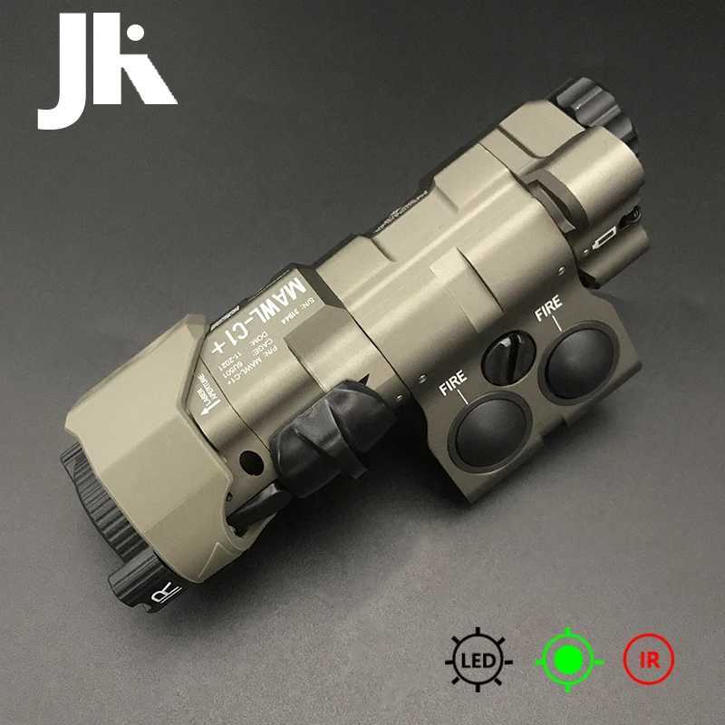 Sotac CNC Metal MAWL Green Laser Aiming Device C1+ Show light IR Illumination + Show Green Laser IR Laser EC2 Endcap for Rifle X250319