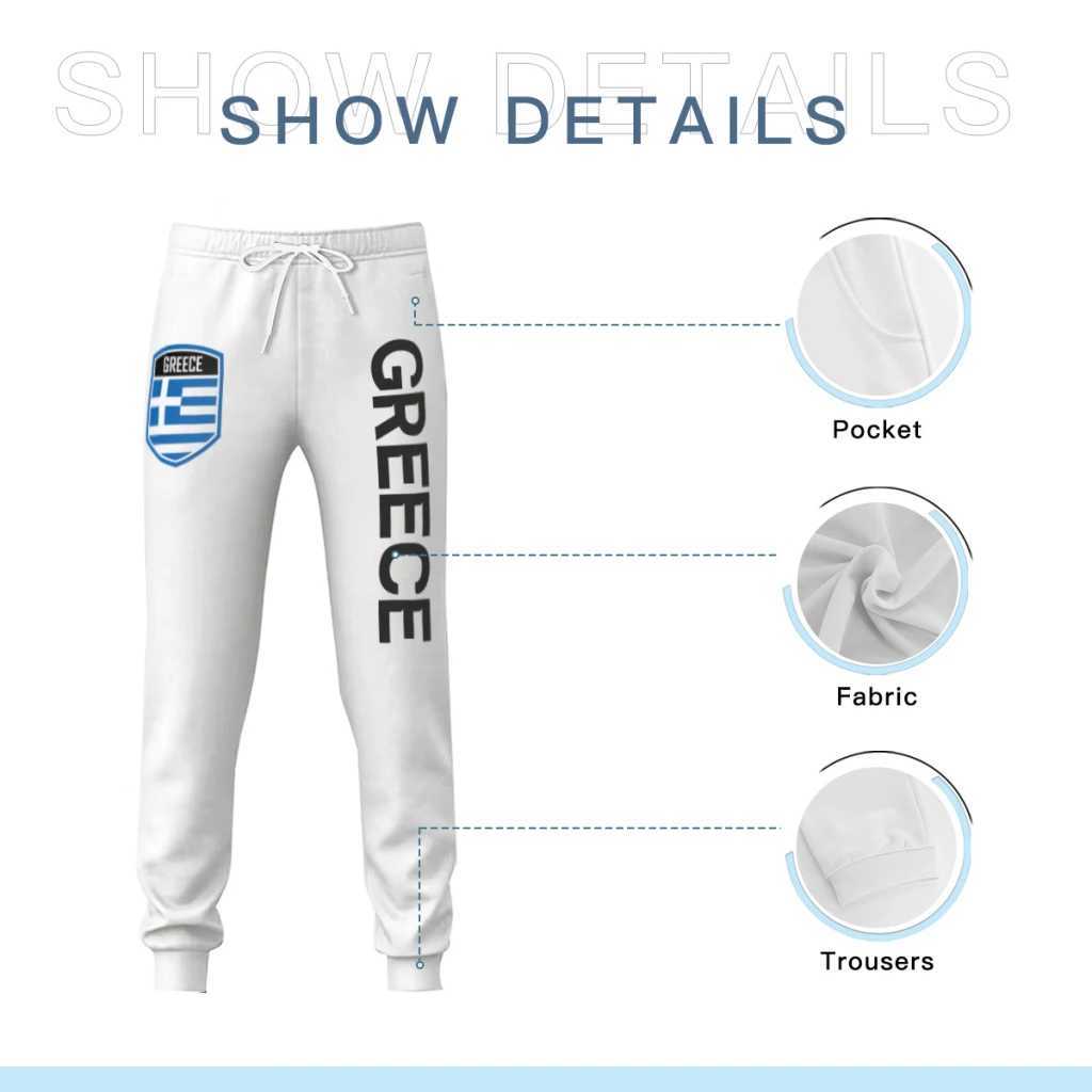 Greece Flag Mens Sweatpants with Pockets Joggers for Men Sports Casual Sweat Pants With Drawstring X250319