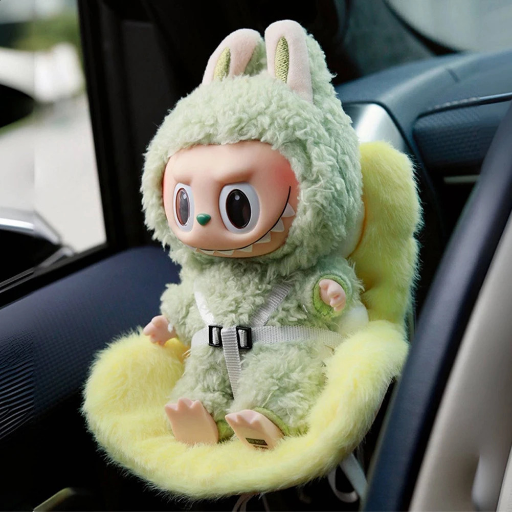 Cute doll car safety seat air outlet decoration used for 17cm labubu interior 250319