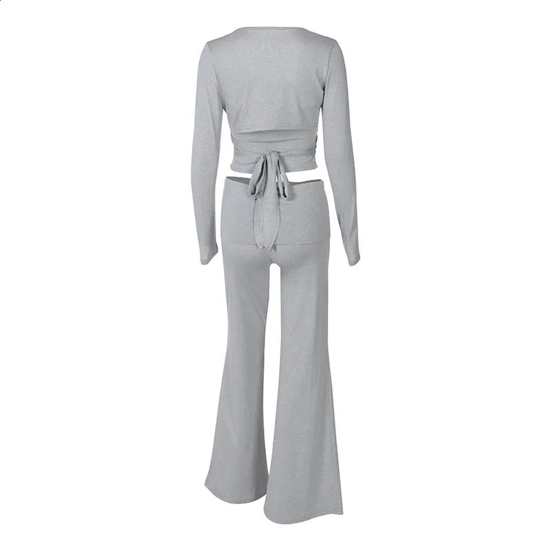 Spring Womens Tshirt and Pants 2piece Set Street Clothing Fashion Long Sleeve Lace Top Casual Mens Elegant Slimming 250319