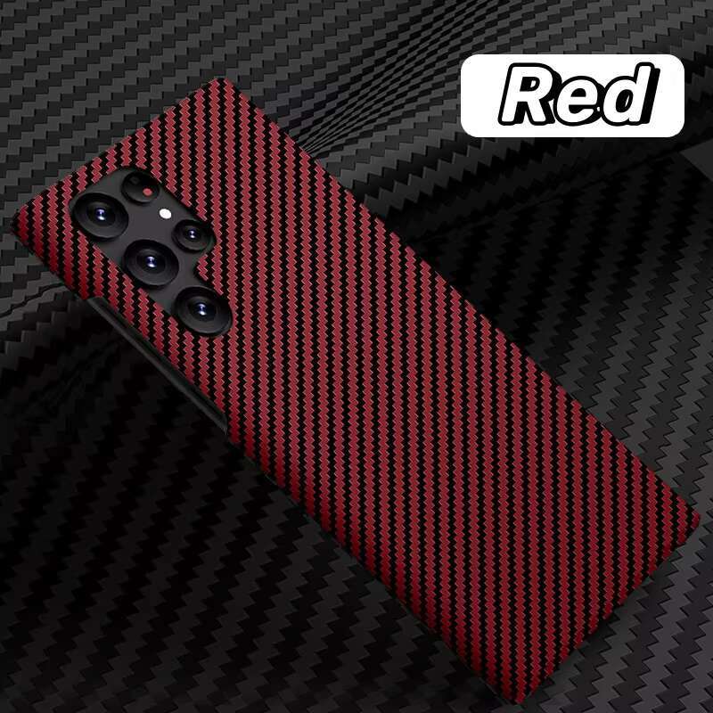 High Quality New Arrival for Samsung S24 S23 S22 S20Ultra Hard Slim Carbon Fiber Mobile Phone Case