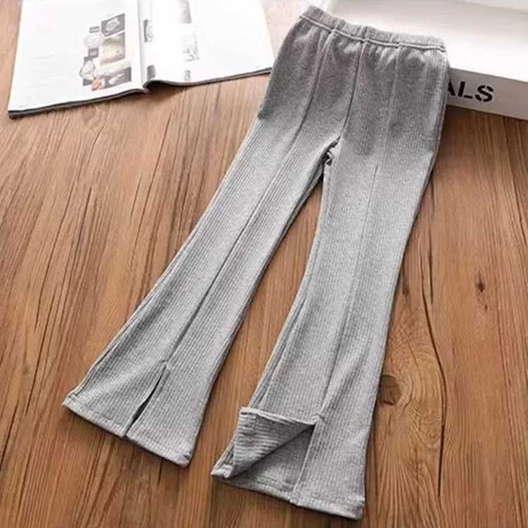 Summer Womens Childrens Ice Silk Pants 2024 New Bell Bottom Weight Loss Side Seam Bell Bottom Childrens Mosquito Resistant PantsT250318