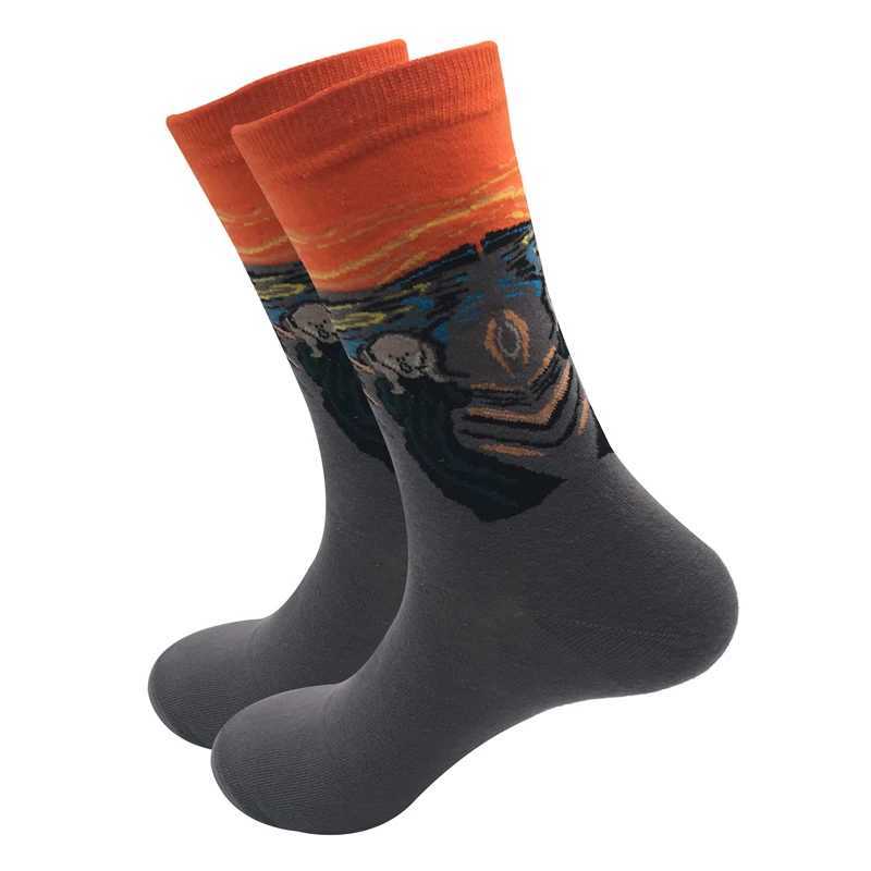 Trendy mens tube socks Crazy oil series Mens socks Mens socks Long socks No gift box X250319