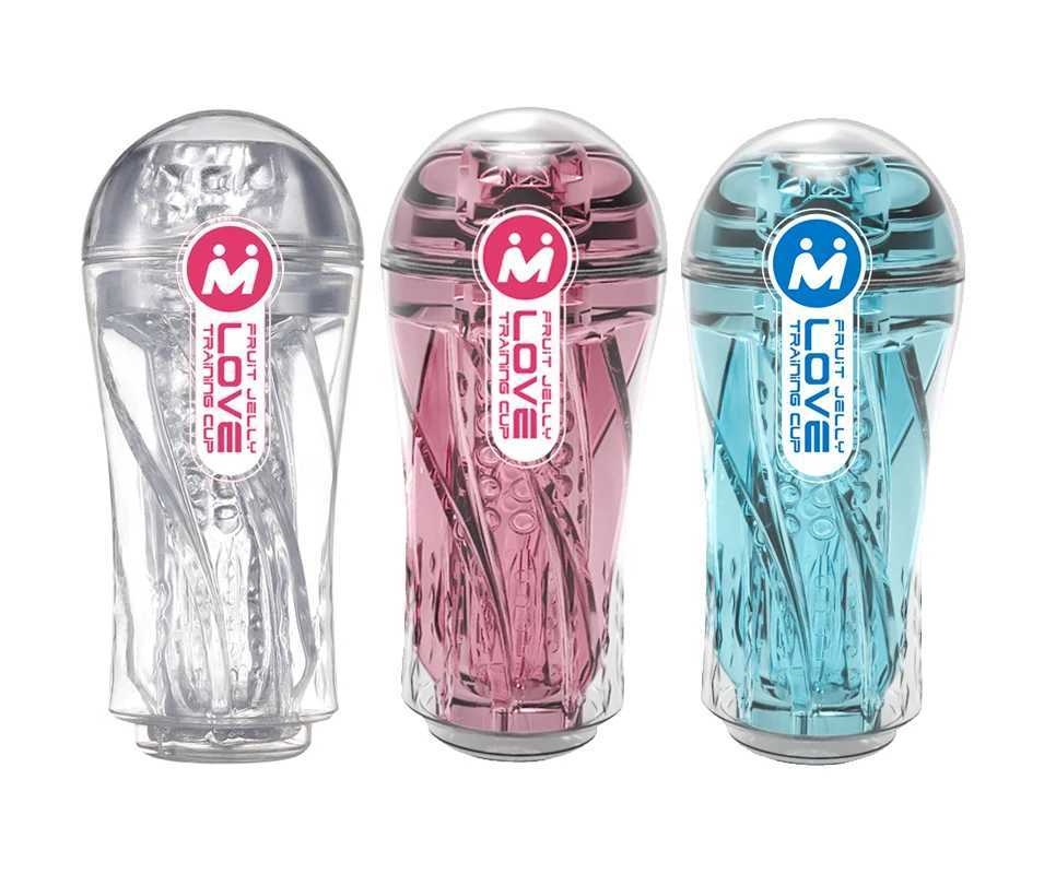 Male transparent jelly adult masturbation cup real cat vagina for male penis pump Glans sucking sex toy for 18+XJ250319