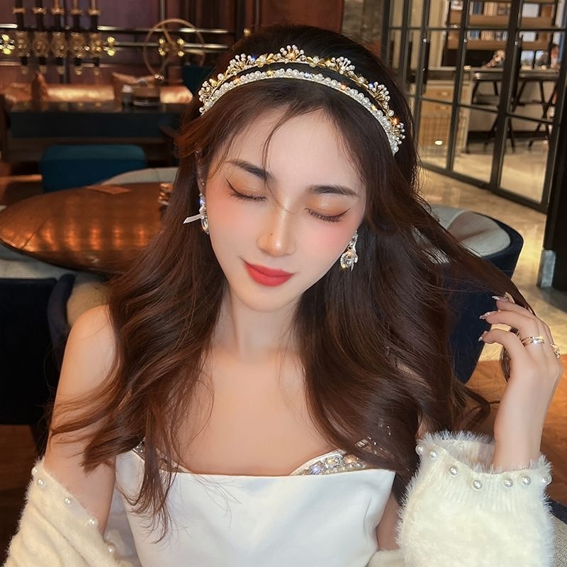 Chic Dual Layer Pearlized Crystal Headbands for Bridal and Everyday Styling