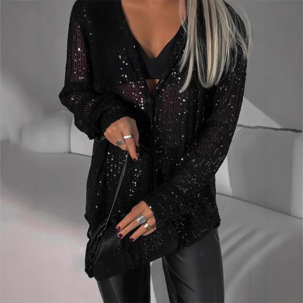 European bead collar long sleeved cardigan for spring and summer womens clothing jacket with basic crossover n 250318
