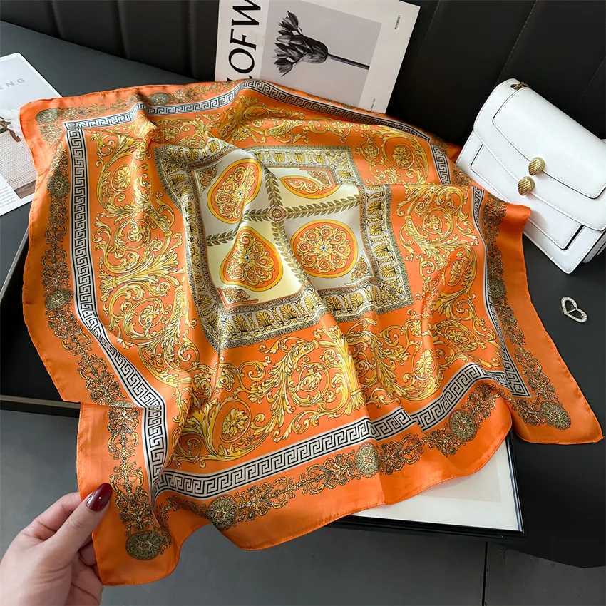 Luxury Temperature 70X70cm Square Scarf Silk Printed Scarf Kerchief Popar Silk Scarf Belt Set Scarf Tie Neck Bag X250319