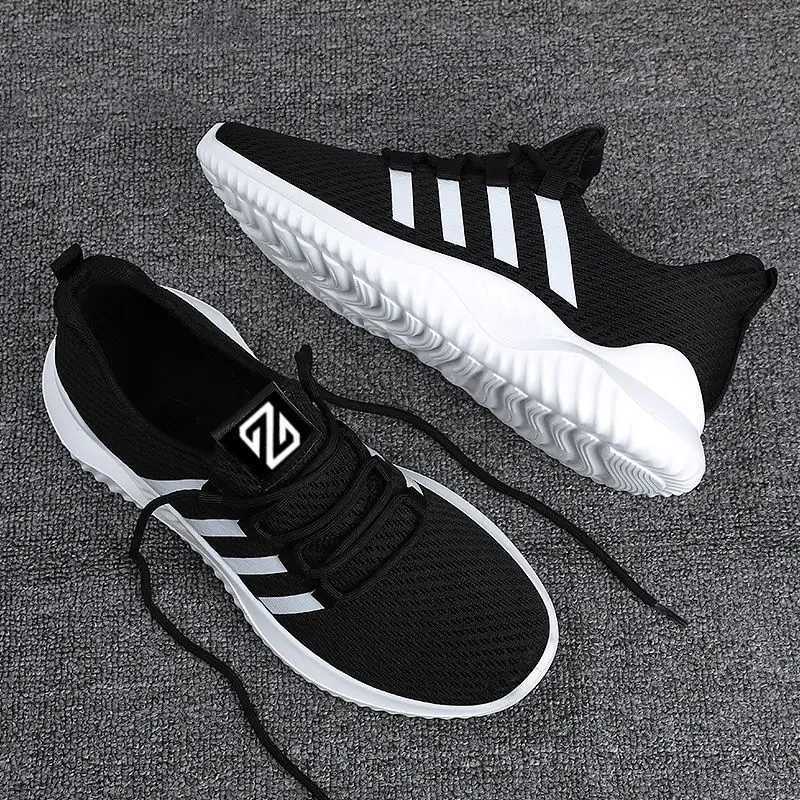 Lightweight mens running shoes outdoor breathable mens sports shoes anti slip mens sports shoes fashionable flexible tennis lace up 3744 Z250319