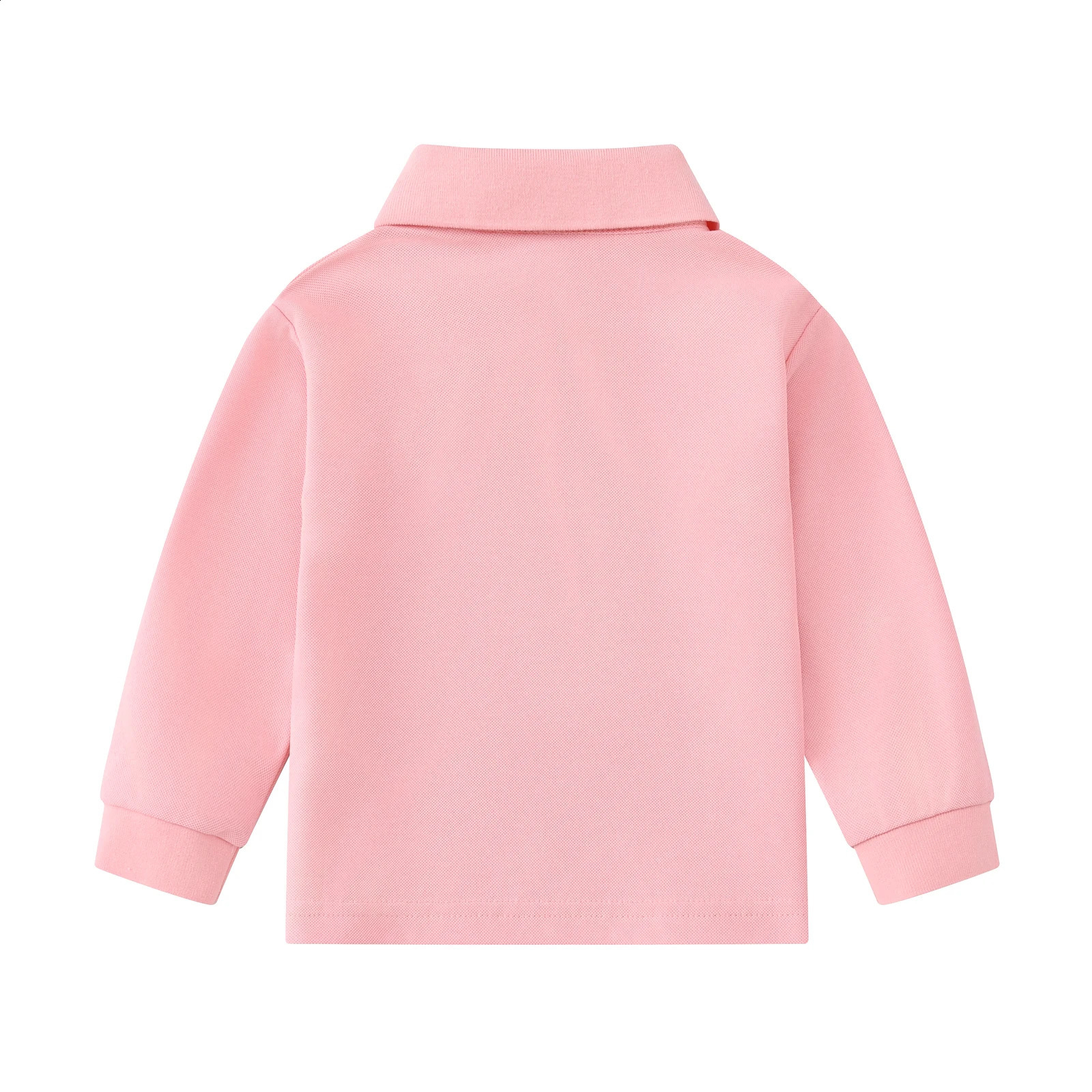 Autumn children cute lapel long sleeve POLO shirt long sleeve T-shirt solid color Joker fresh casual shirt 250319