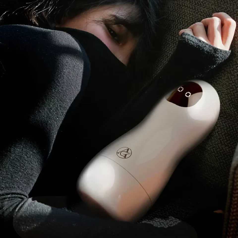 Automatic Male Masturbator Cup Vibration Oral Sex Real Vagina Pocket Pussy Vibration Bullet Penis Oral Adults Sex Toys For MenXJ250319