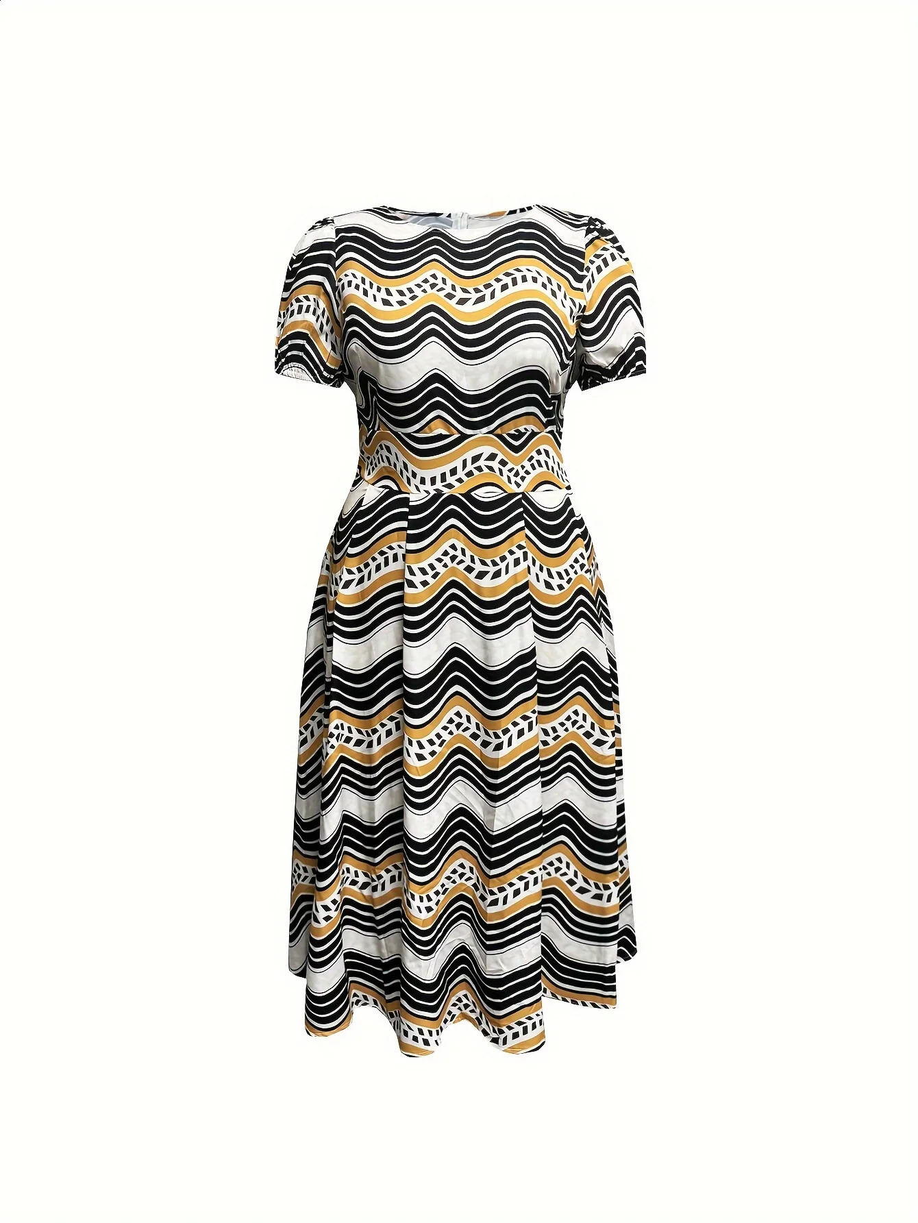 Plus size spring and summer elegant waist dress can be worn to work go out party date shopping a good match 250319