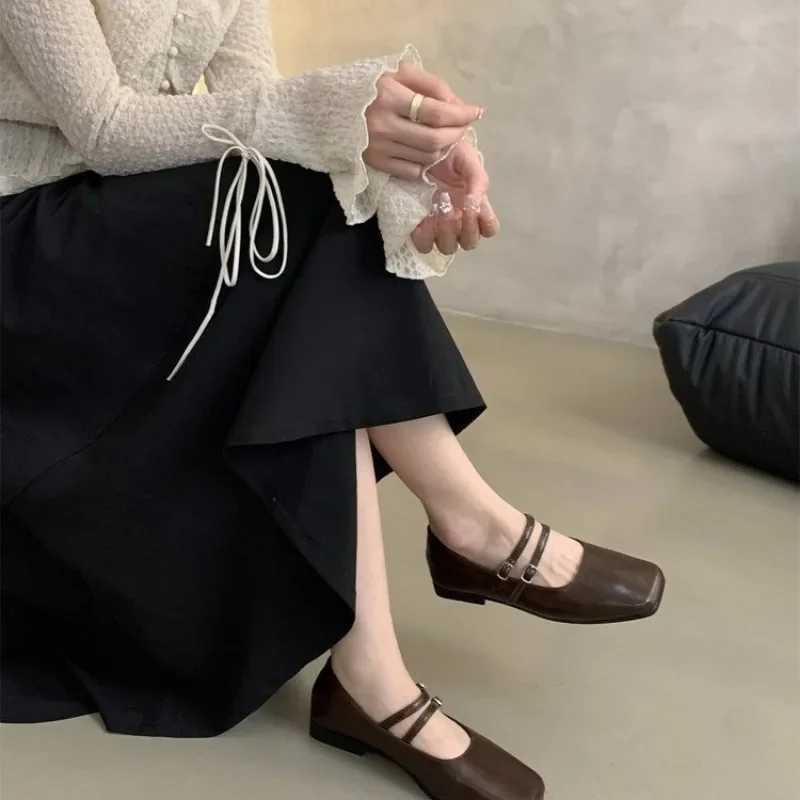 Designer Spring Women Mary Jane Shoes Fi Square Toe Ladies Comfort Soft Sole Flats Womens Comfort Ballerinas ShoesXJ250319