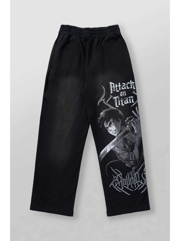 2025 New American Style Mens Pants Spring Autumn Anime Attack on Titan Print Jogger Cotton Loose Wide Leg Straight Pants X2503191