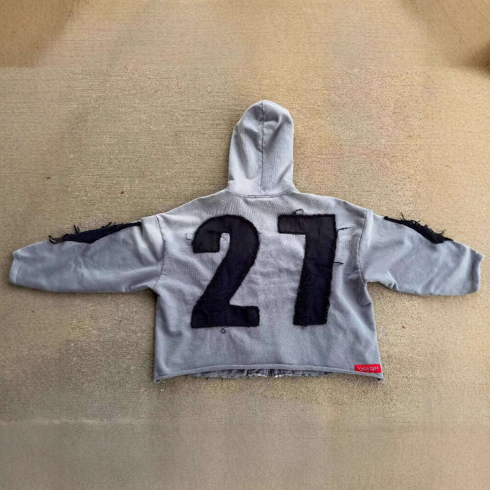 Letter embroidery American hip-hop street style couple hoodie