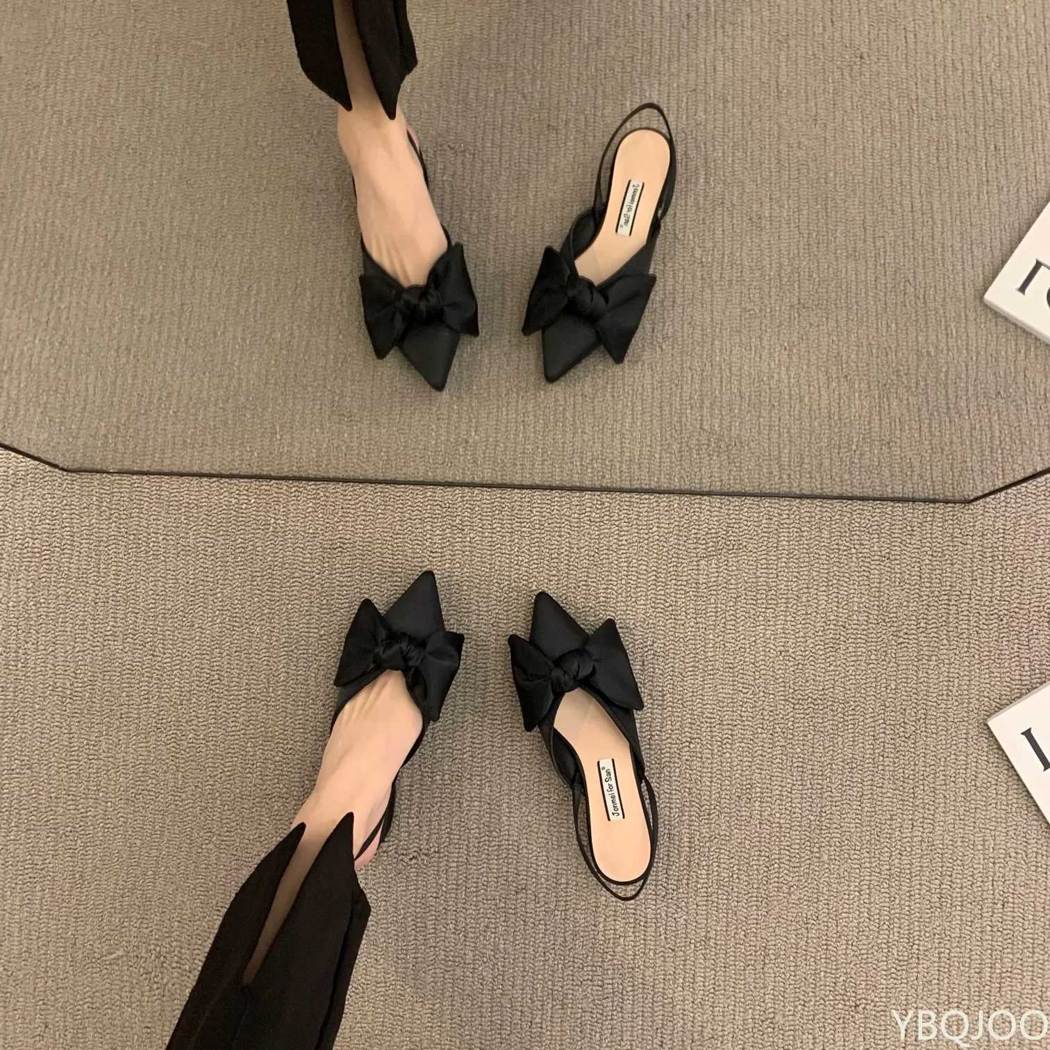 Home>Products>Bow Sandals>Womens 2022 Summer Point Low Heel SandalsXJ250319