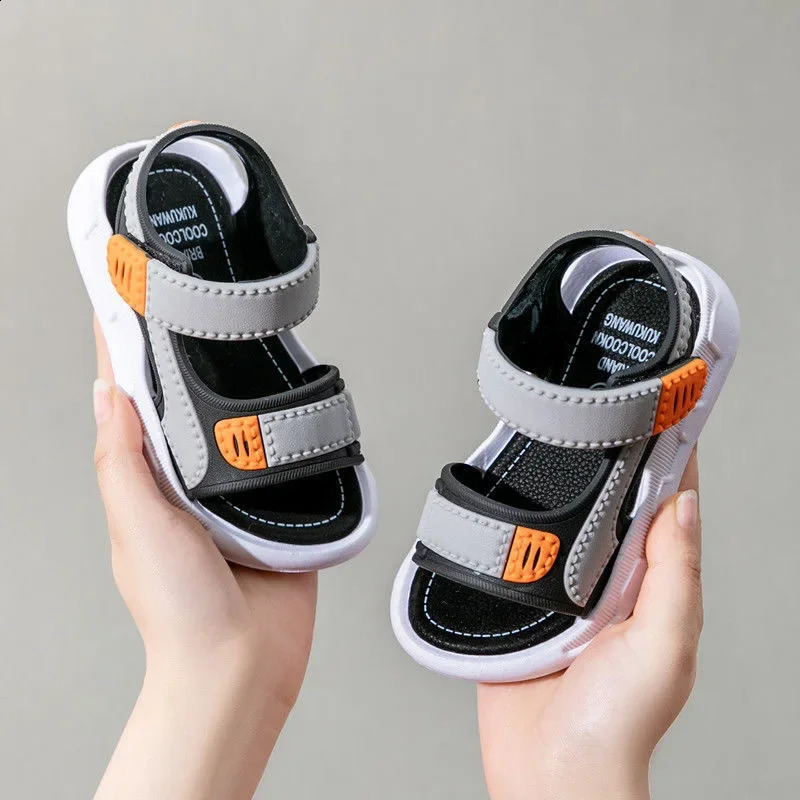 Childrens Summer Boys Sandals Baby Shoes Kids Flat Toddler Beach Sports Soft Nonslip Casual Child Swimming 250312