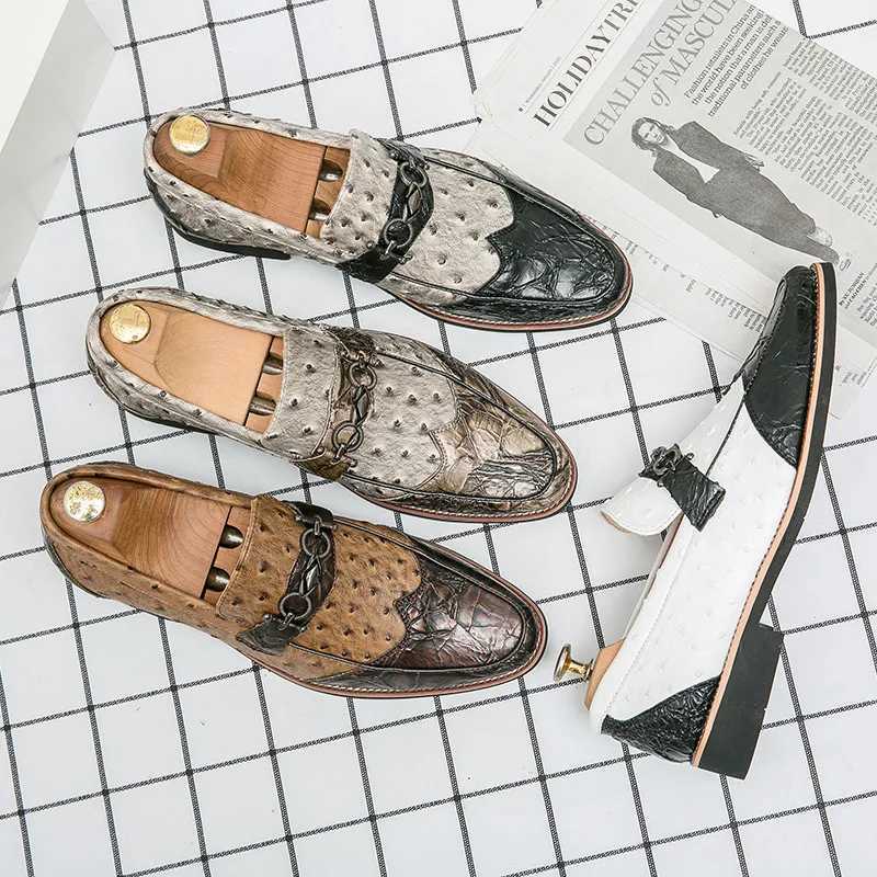 2024 Brand Elegant Mens Formal Shoes Designer Casual Dress Shoes Mens Wedding Luxury Social Shoes Mens Leather LoafersXJ250319