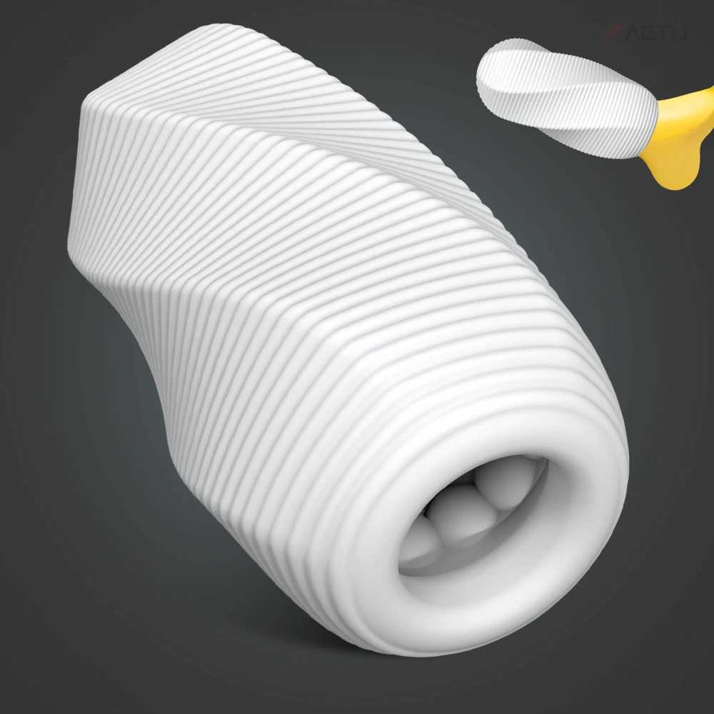 Male Masturbator Vaginal Vacuum Bag Soft Vaginal Endurance Silicone Sports Toy Mens Manual Cup Adult ProductsXJ250319