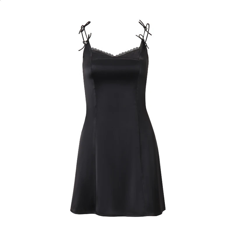WhereMery Sexy Y2K Dress Lace V-neck backless Halter Dress High Street Party Slip Dress Casual Summer Womens Dresses 250319