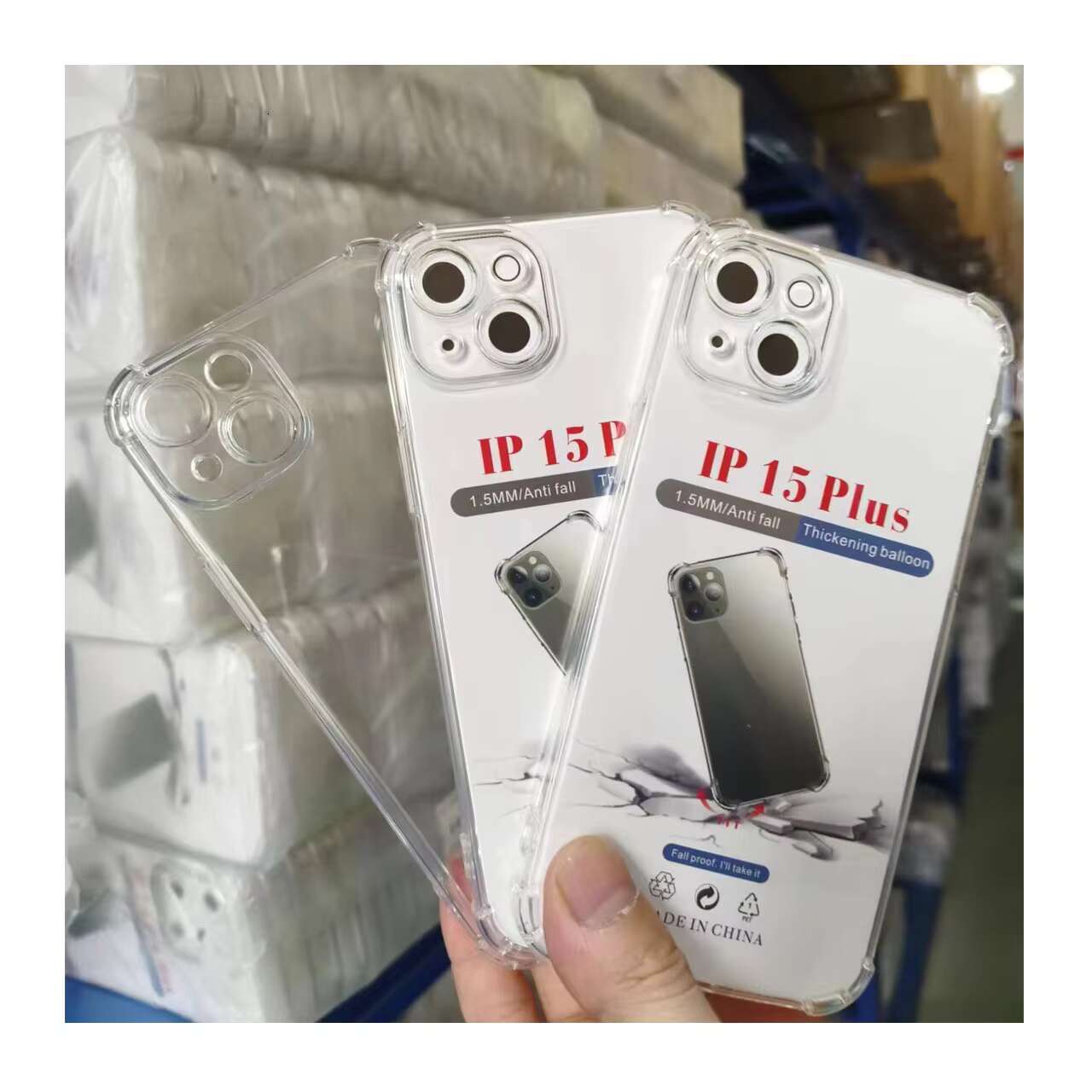 Factoryshop Wholesale Phone Case IPHONE15PRO MAX Transparent Shockproof case for Iphone15 Series