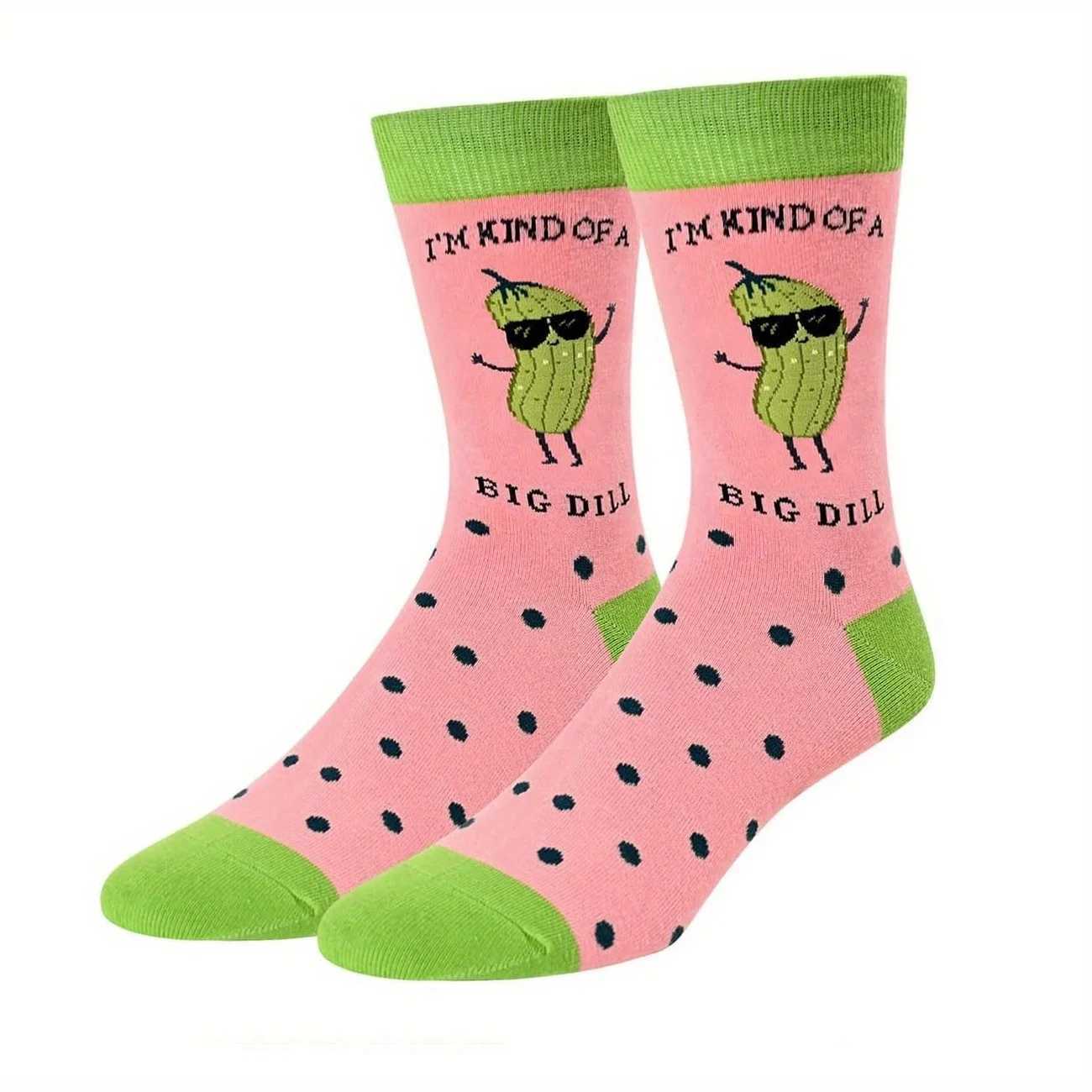 1 pair of happy and interesting personalities novel and fashionable vegetables bitter melon interesting socks gift ideas X250319