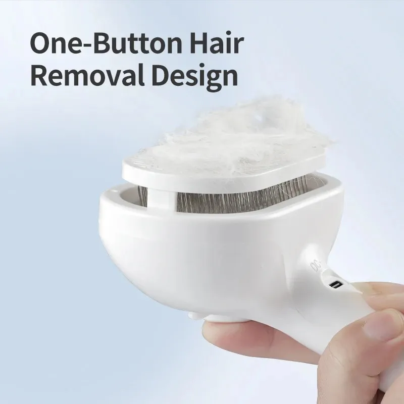 Pet Automatic Spray Hair Comb Cat Hair Straightening Brush for Pets Dog Rechargeable Hair Removal Comb Cat Grooming Brush