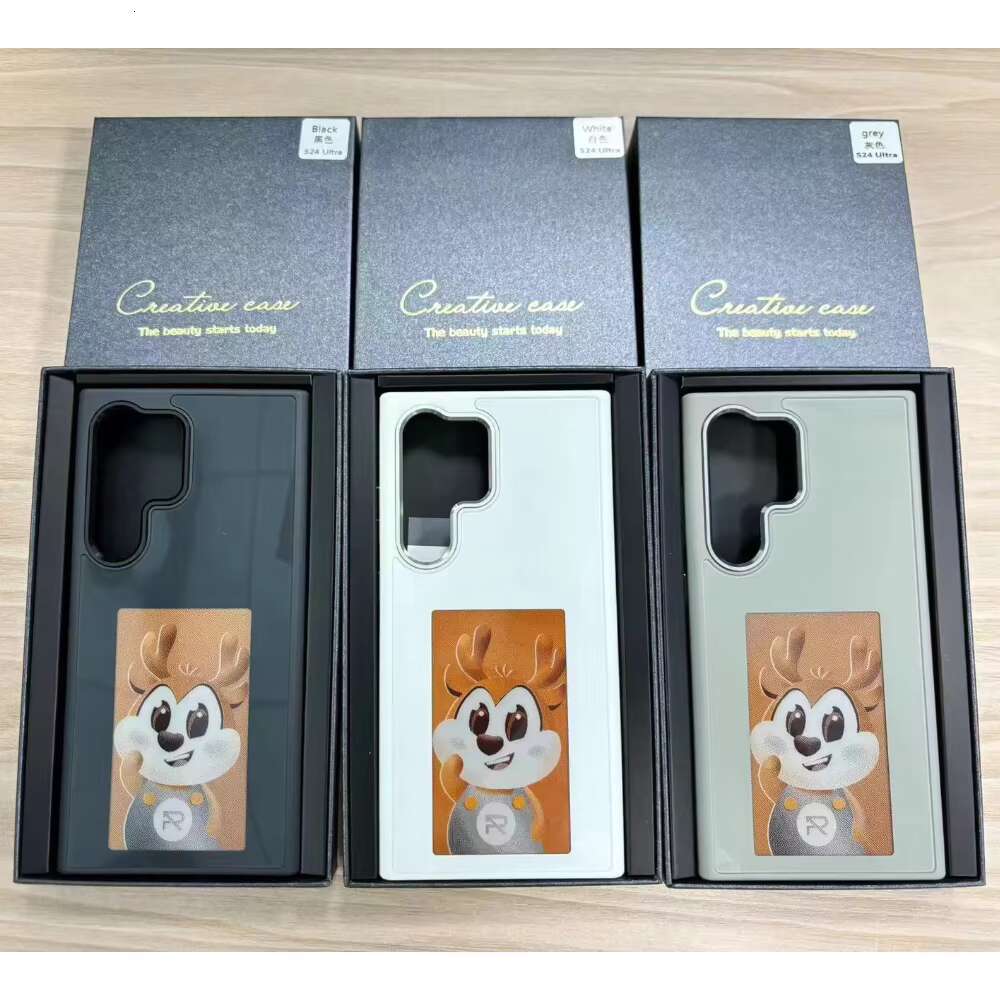New Designer DIY Smart NFC E Ink Screen Display Shockproof Mobile Phone case for Samsung Galaxy S24 S23 ultra Plus Cover