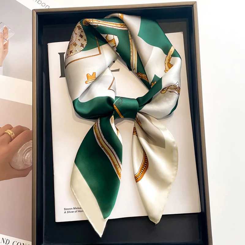 Luxury Design Printing Silk 70cm Square Scarf Wen Soft Satin Hairband Neckerchief Hijab band Foard Bag Ribbons Bandana X250319